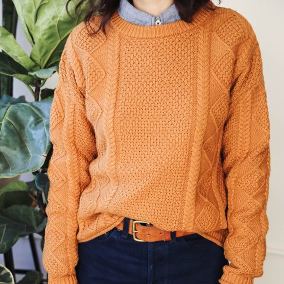 Tradlands Modern Fisherman Sweater in Sienna - Picture 1 of 4